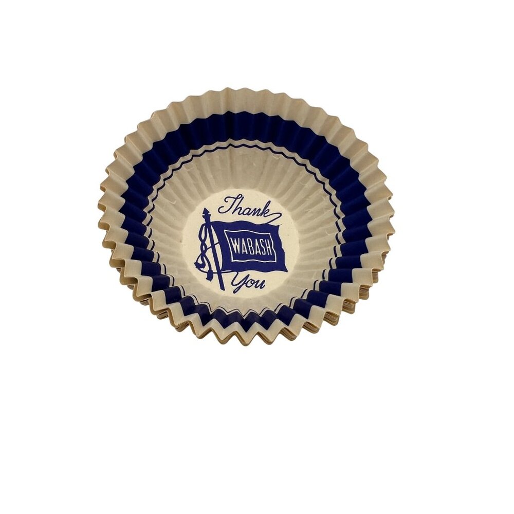 Wabash Railroad Cupcake Liners Set Of 12 Vintage Muffin Cups Train Collectible